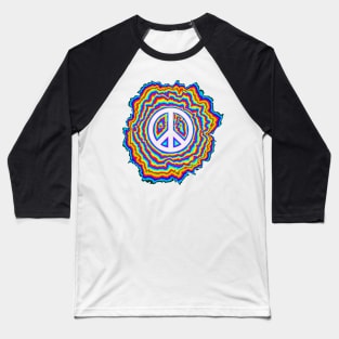 psychedelic peace sign Baseball T-Shirt